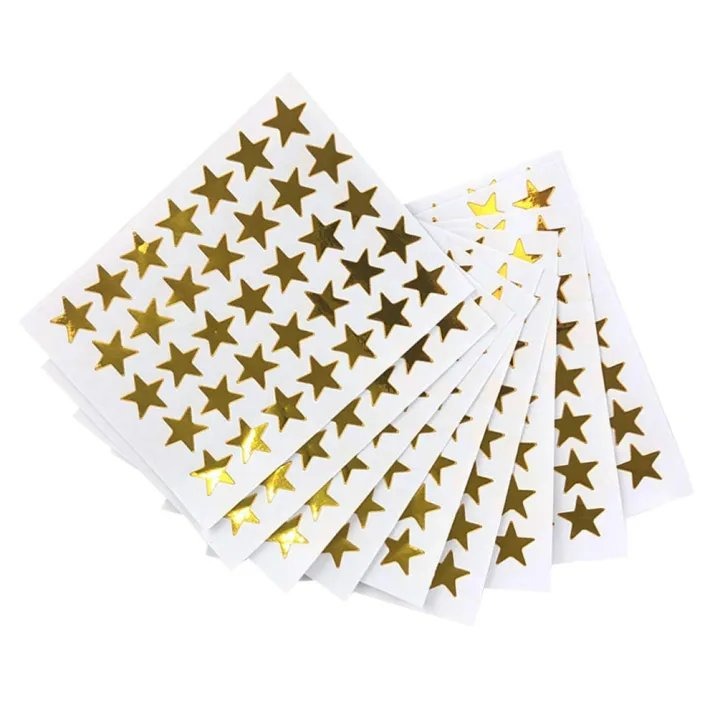 350 PVC Star Stickers Self Adhesive Removable Sparkle Rewards Funny Stickers For Teacher Encourage Students Kids - Stationery Accessory Designed thumbnail 3