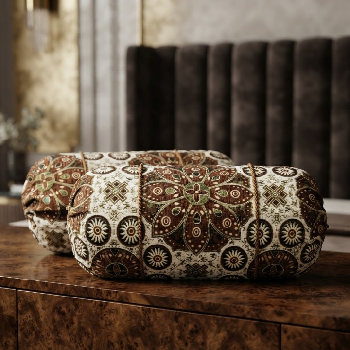Luxury 2 Piece Soft Velvet Jacquard Gol Pillow Cover Set 36 x 17 Easy Washable Color Fast thumbnail 2