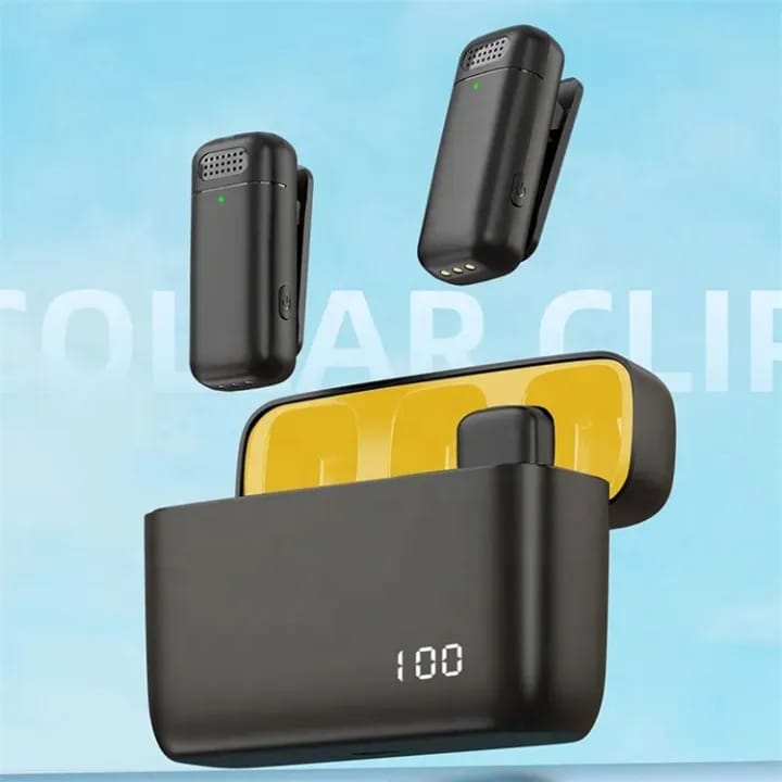 K13 Type-C ANC Dual Wireless Lavalier Microphone Professional Noise Cancelling Clip-On Mic Charging Case Video Recording