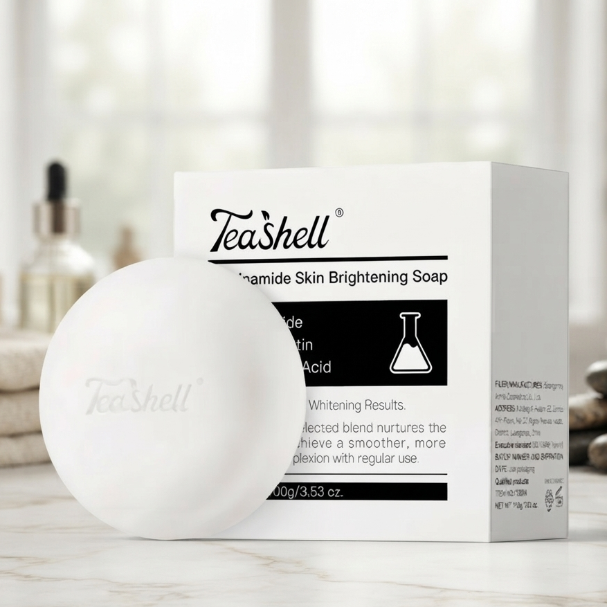 Teashell Niacinamide Skin Brightening Soap - Skincare Product Designed For Cleansing And Brightening Routine - 40g