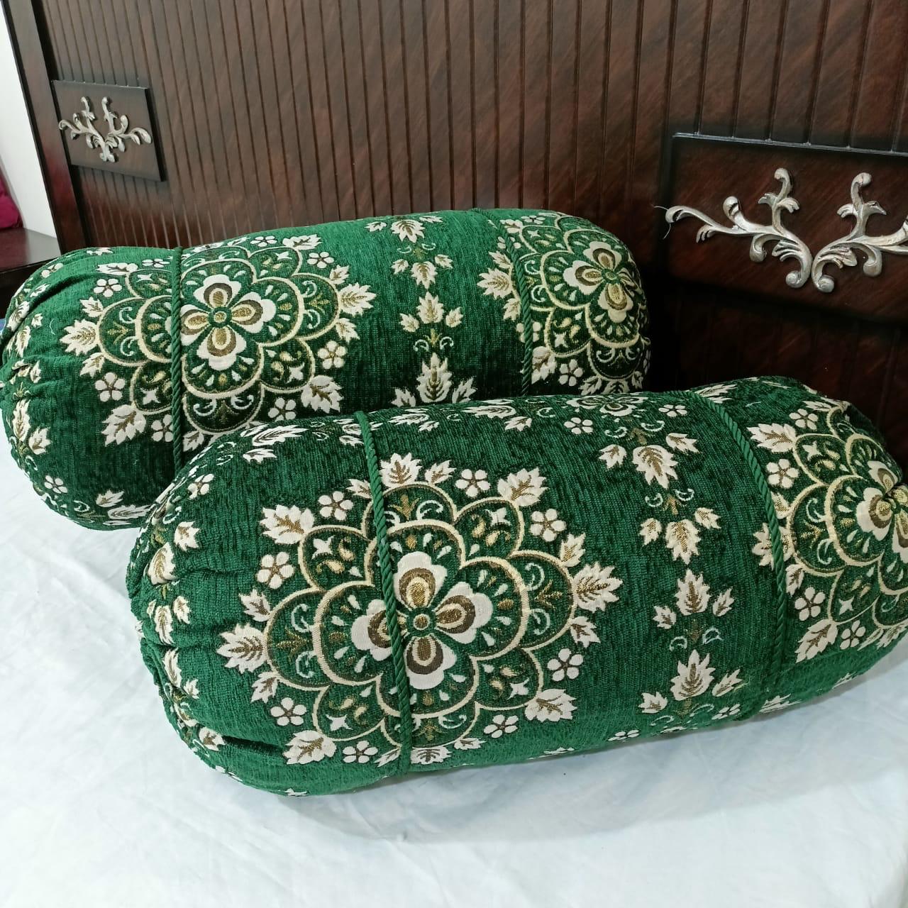 Luxury 2 Piece Soft Velvet Jacquard Gol Pillow Cover Set 36 x 17 Easy Washable Floral Design view 4