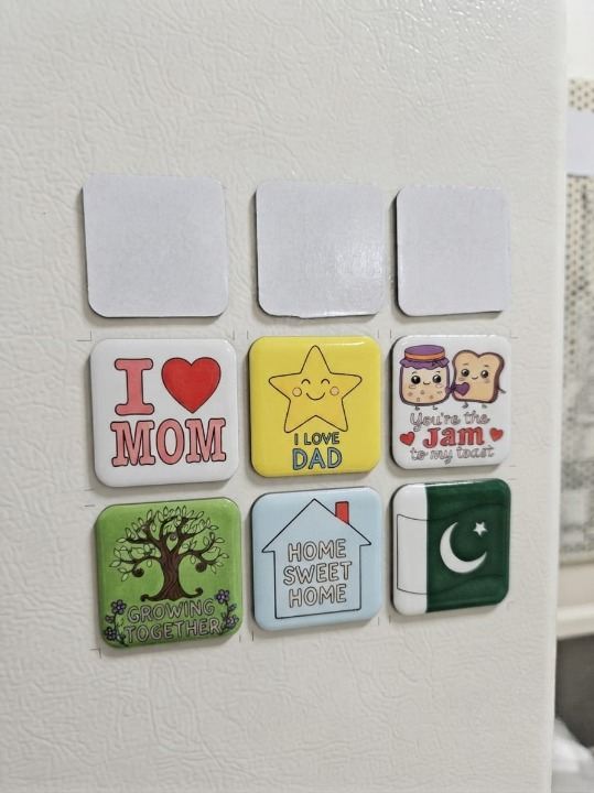 DIY Fridge Magnet Paint Kit – 6 Magnets & 6 Paint Sheets Creative Art Set