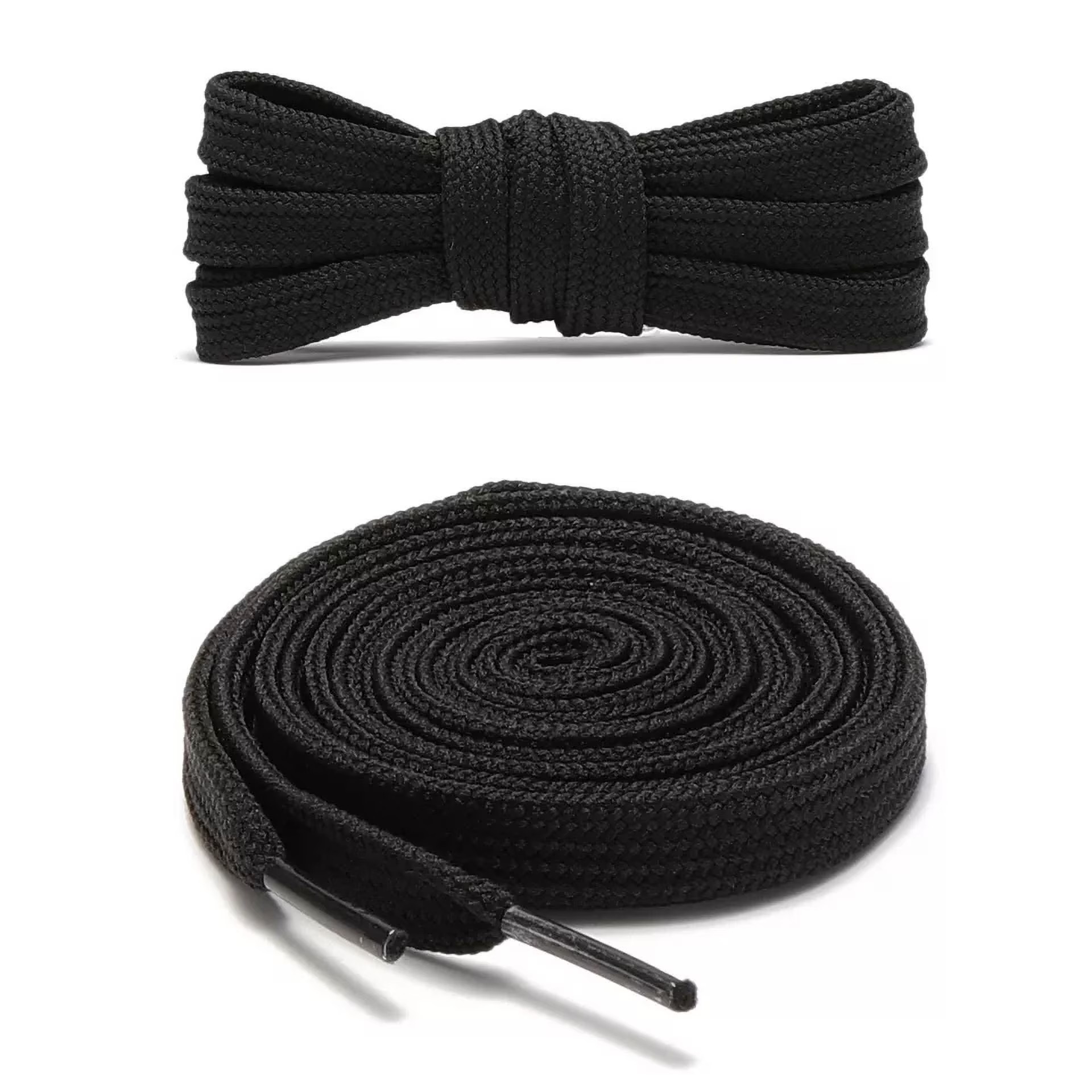 Black Shoelaces Medium Size Are Designed To Provide A Sleek And Classic Look While Ensuring Strength And Comfort view 2