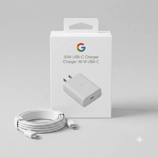 Original Google 30W USB-C PD Fast Charger with USB-C to USB-C Cable for Google Pixel 9/8/7/6 Series, Pixel Fold, Tablets...