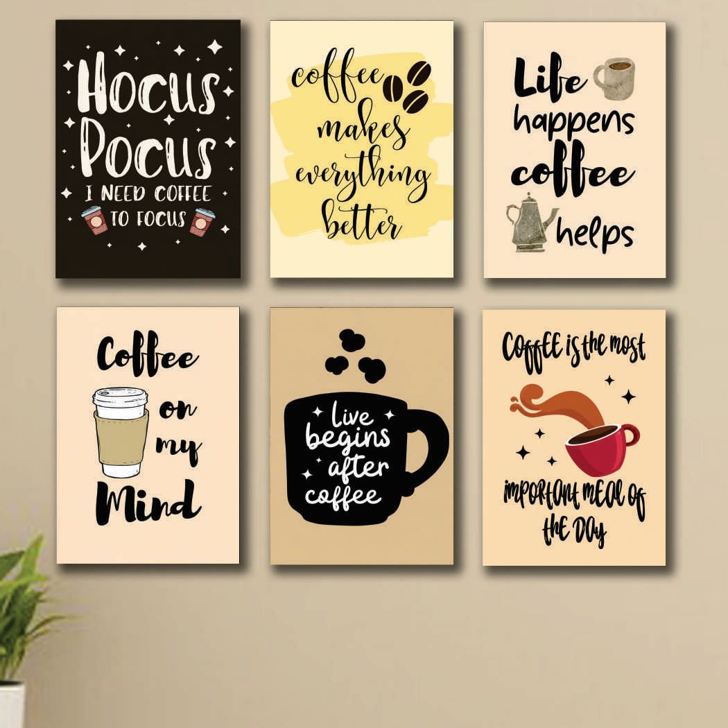 Set of 6 Premium Wall Art Photo Tiles – Modern Home Decor Sets 8x11