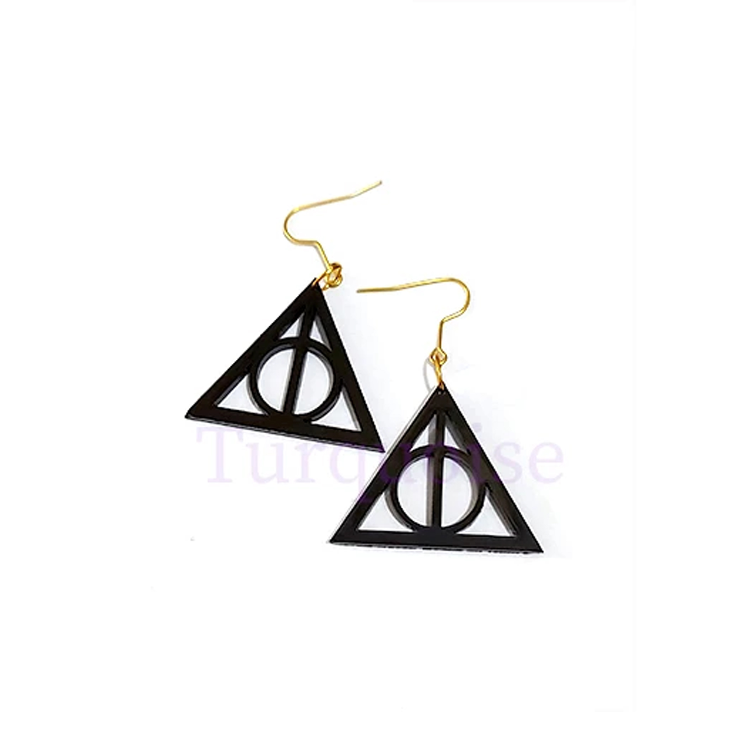 Harry Potter Logo Sign Very Light Weight Earrings For Harry Potter Fans thumbnail 2