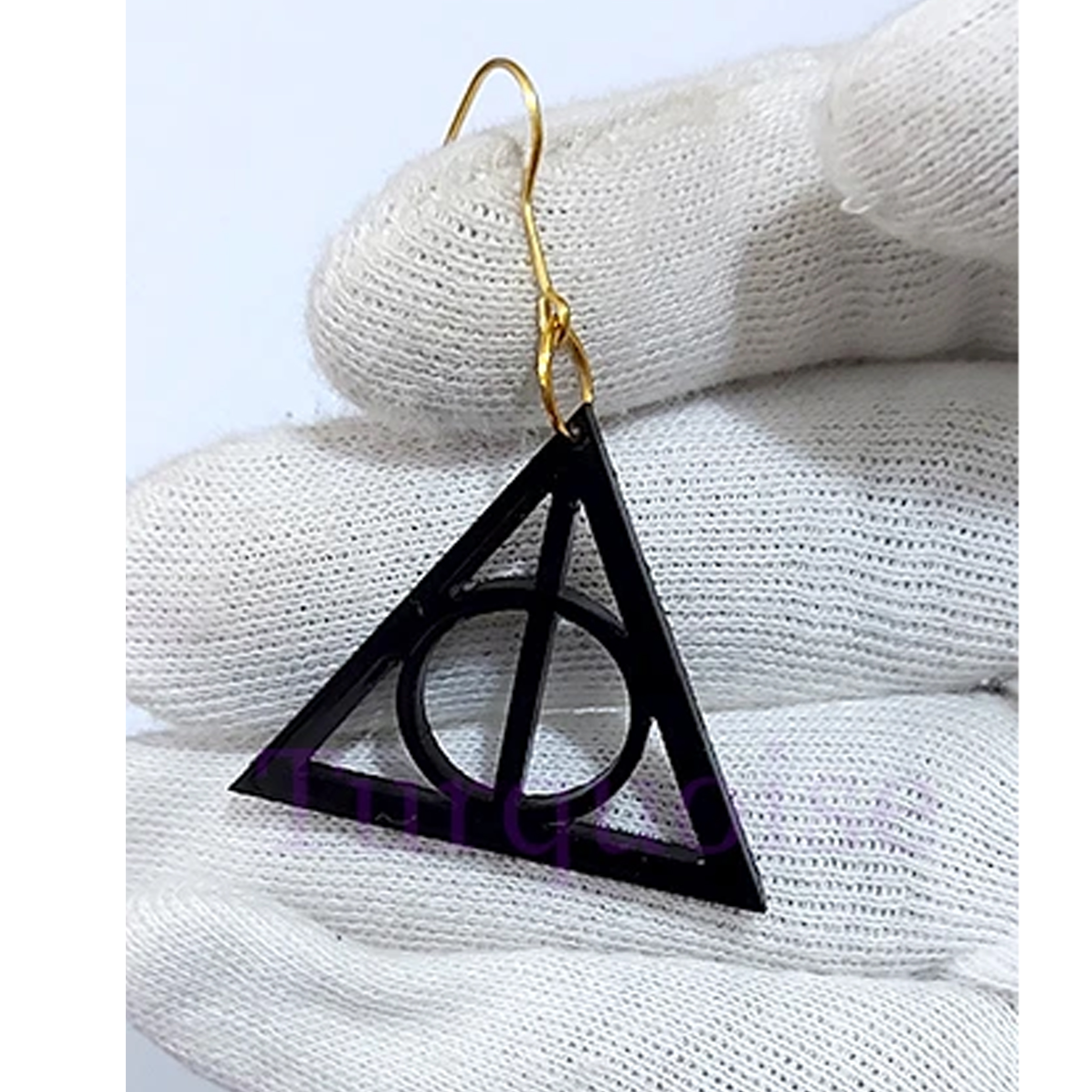 Harry Potter Logo Sign Very Light Weight Earrings For Harry Potter Fans thumbnail 3
