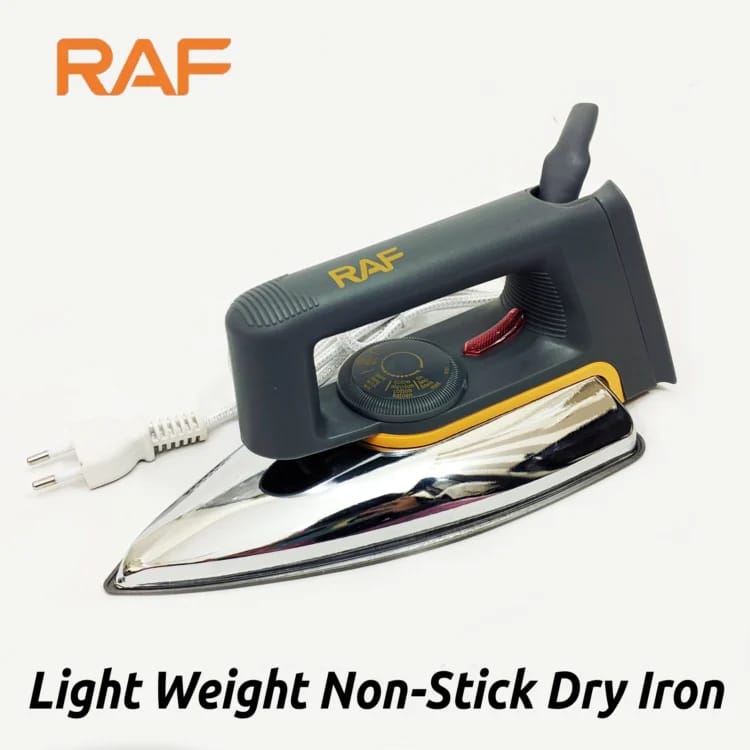 RAF Light Weight Dry Iron – 400 Watt - Home Appliance Designed For Fabric Pressing And Daily Ironing Routine
