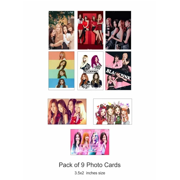 Black Pink Photo Cards Pack of 9 Photo Cards For Kpop Lovers