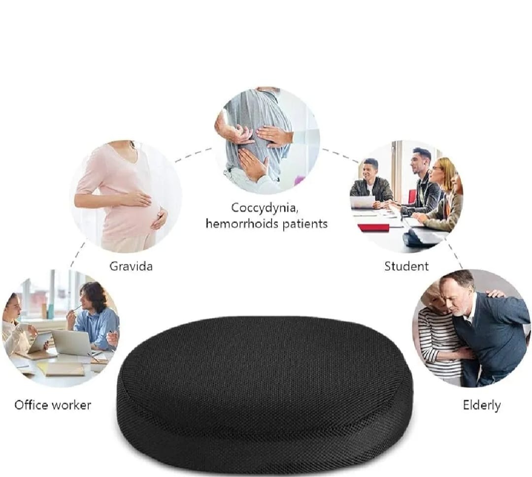 Orthopedic Memory Foam Donut Ring Seat Cushion – Coccyx & Tailbone Pain Relief Chair Cushion for Office Chair, Car Seat, Wheelchair, Pregnancy & Hemorrhoid Support