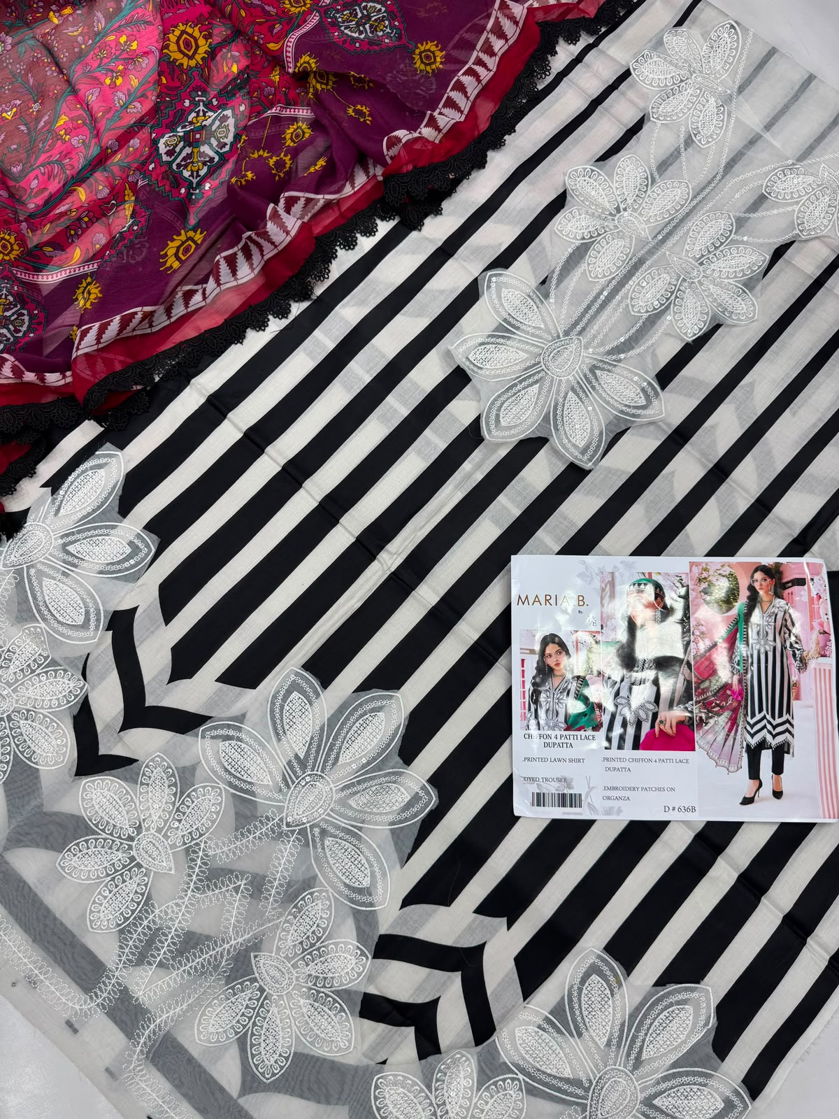 Unstitched Lawn Printed 3Pc With Ready To Wear Embroidered Dupatta And Organza Patches Premium Quality Fabric Elegant Practical Choice Casual Semi Formal thumbnail 2