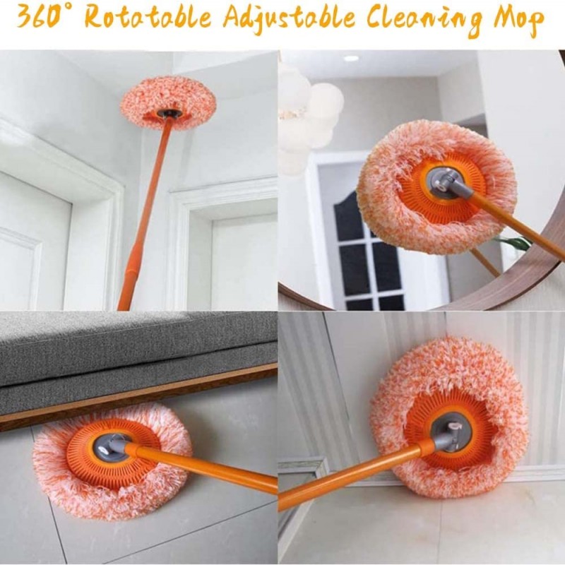 360 Degree Rotatable Adjustable Cleaning Mop Durable Lightweight Easy To Use Practical Choice For Efficient Home And Office Floor Cleaning