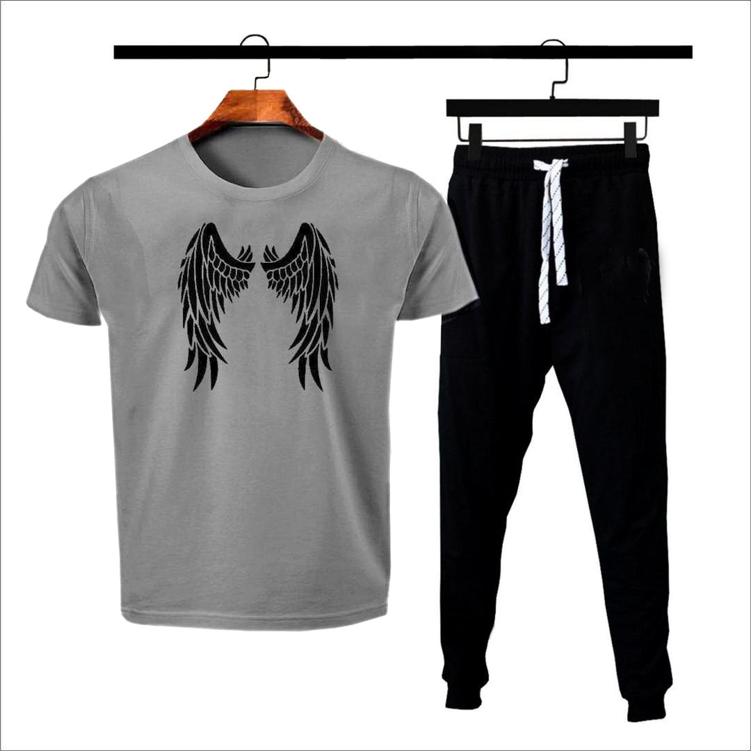 Premium Micro Men’s Tracksuit Angel Print – Comfortable Sportswear | Gym & Workout Suit 6