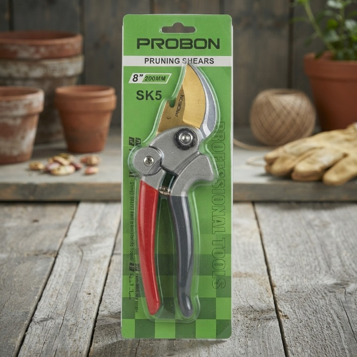 Probon Professional Tools 8 Inch (200mm) SK5 Pruning Shears - Tool Product Designed For Gardening And Daily Pruning Routine