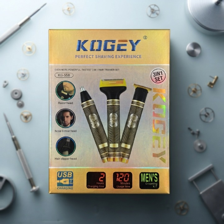 Kogey KG-558 3-In-1 Grooming Kit - Personal Care Product Designed For Grooming And Daily Hygiene Routine