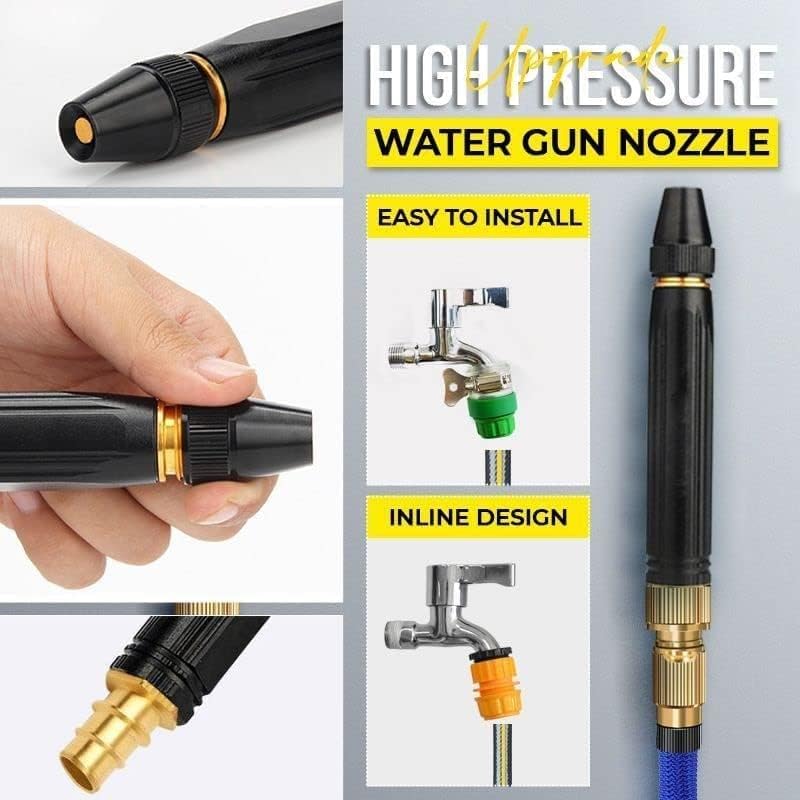 Nozzle Water Spray Gun, Car Wash Nozzle, High Pressure Nozzle Spray Water Gun, Water Jet Hose Nozzles Pipe For Gardening, Bike,Car Wash,Window Cleaning thumbnail 5