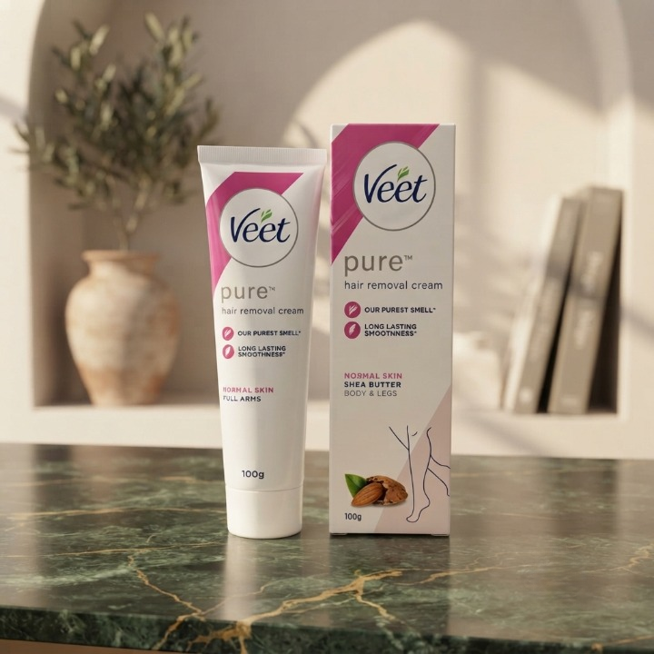 Veet Pure Hair Removal Cream For Normal Skin 100g Tube Gentle Effective Reliable Smooth Finish Practical Choice For Daily Beauty Care