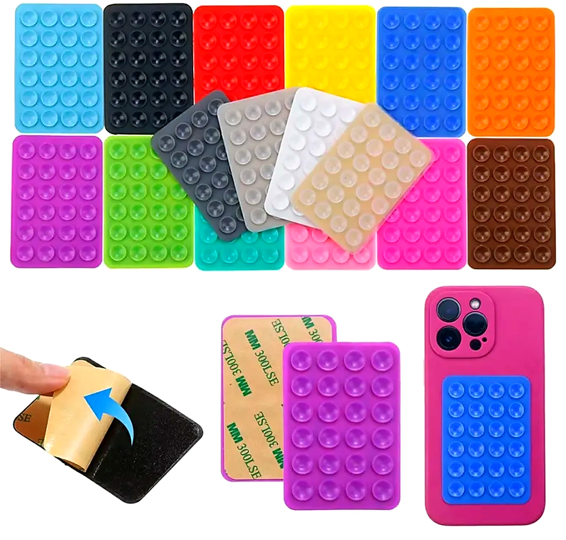 Silicone Suction Cup Phone Holder – Strong Grip Mobile Phone Mount, Random Color
