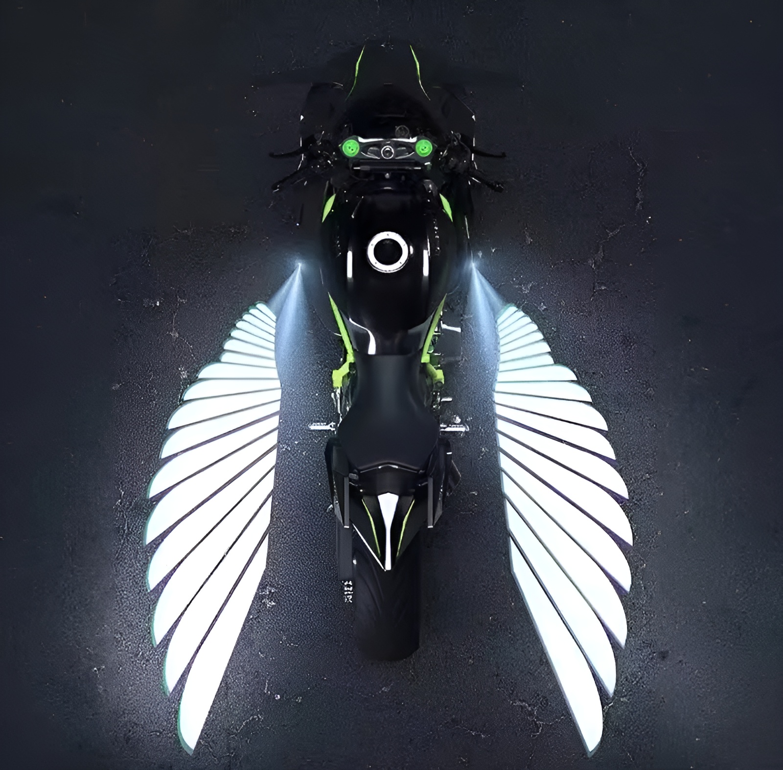 Angel Wings LED Bike Light for Motorcycles & Bikes view 2
