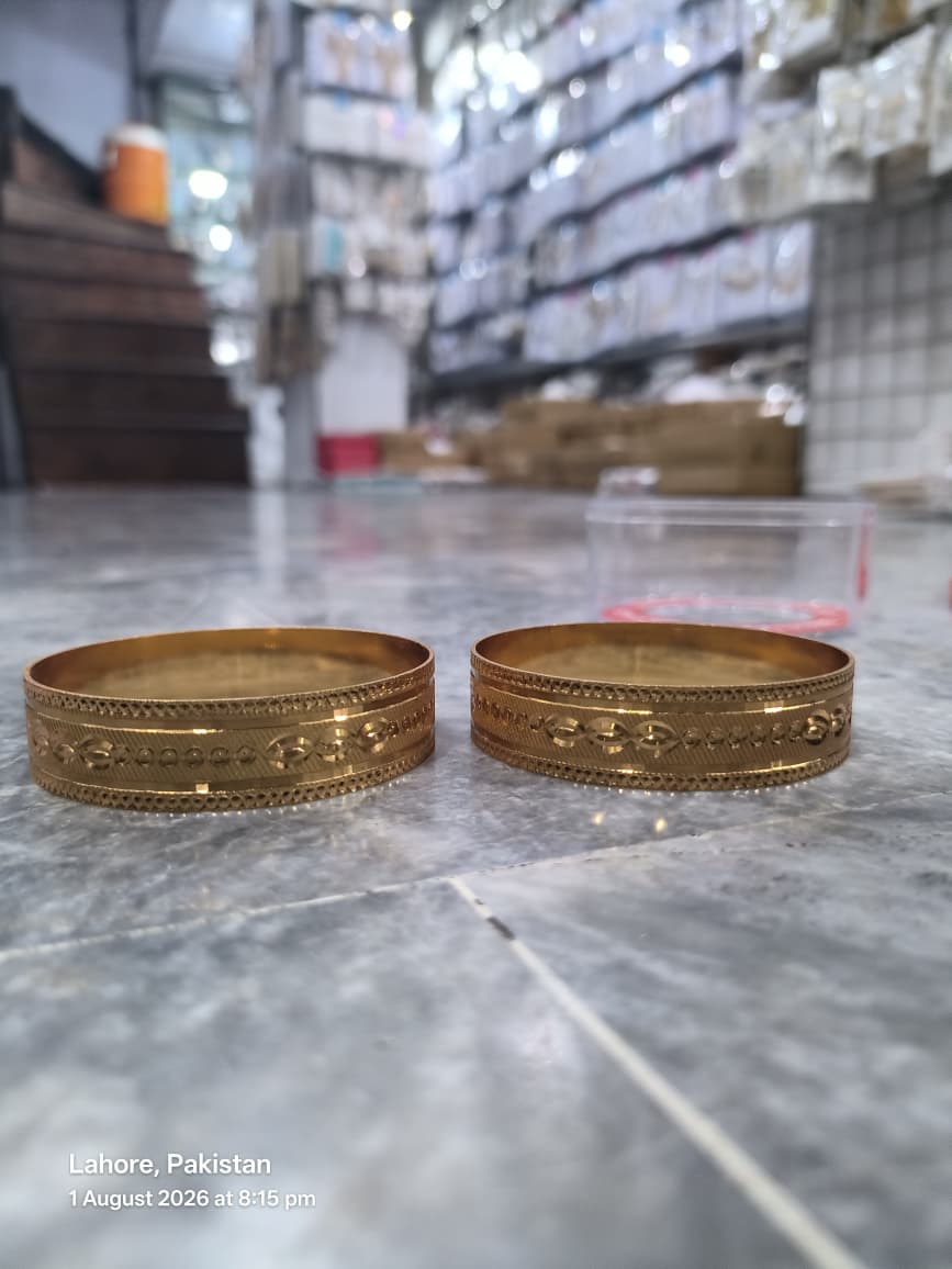 Royal Mughal Filigree Gold Plated Bangles for Women – Set of 2 Bangles Only | Traditional Bridal & Party Wear Jewelry view 4