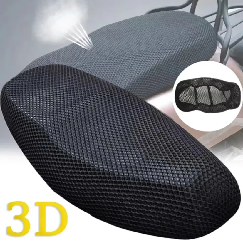 Bike net seat cover for all motorbikes 10 MM Thickness- stretchable material - thick net cover- long lasting - fits on all models CD 70/ CG125/ YBR/ YBF/150CC/200CC scooty seat cover view 2