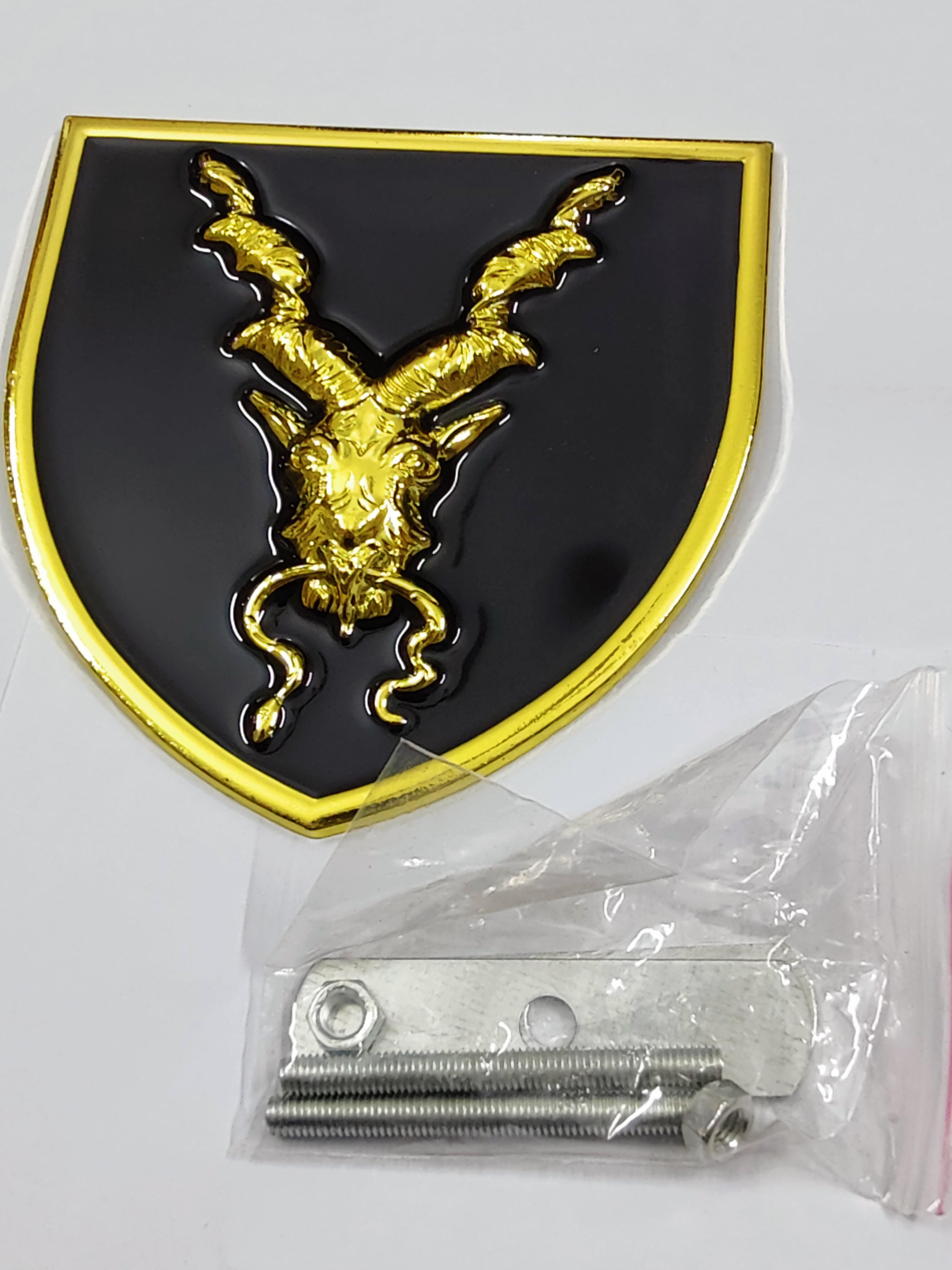 Big Size Markhor Metal Logo Monogram for Car Grill | Premium Durable Automotive Decorative Emblem view 4