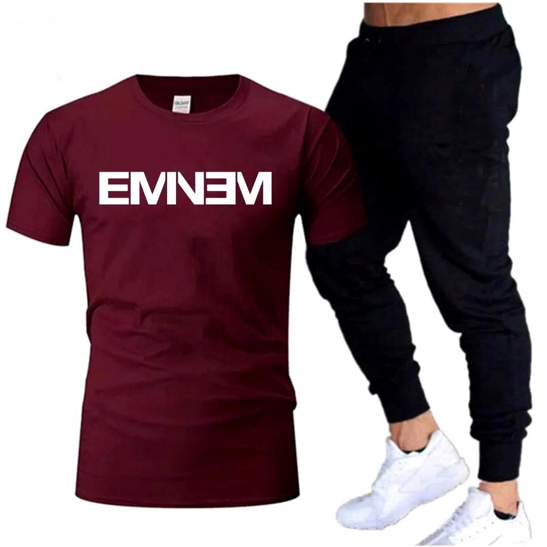 Premium Micro Men’s Tracksuit Emnem Print – Comfortable Sportswear | Gym & Workout Suit view 4