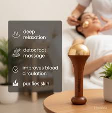 Kansa Wooden Massager For Foot & Face | Kansa Face Massager view 3