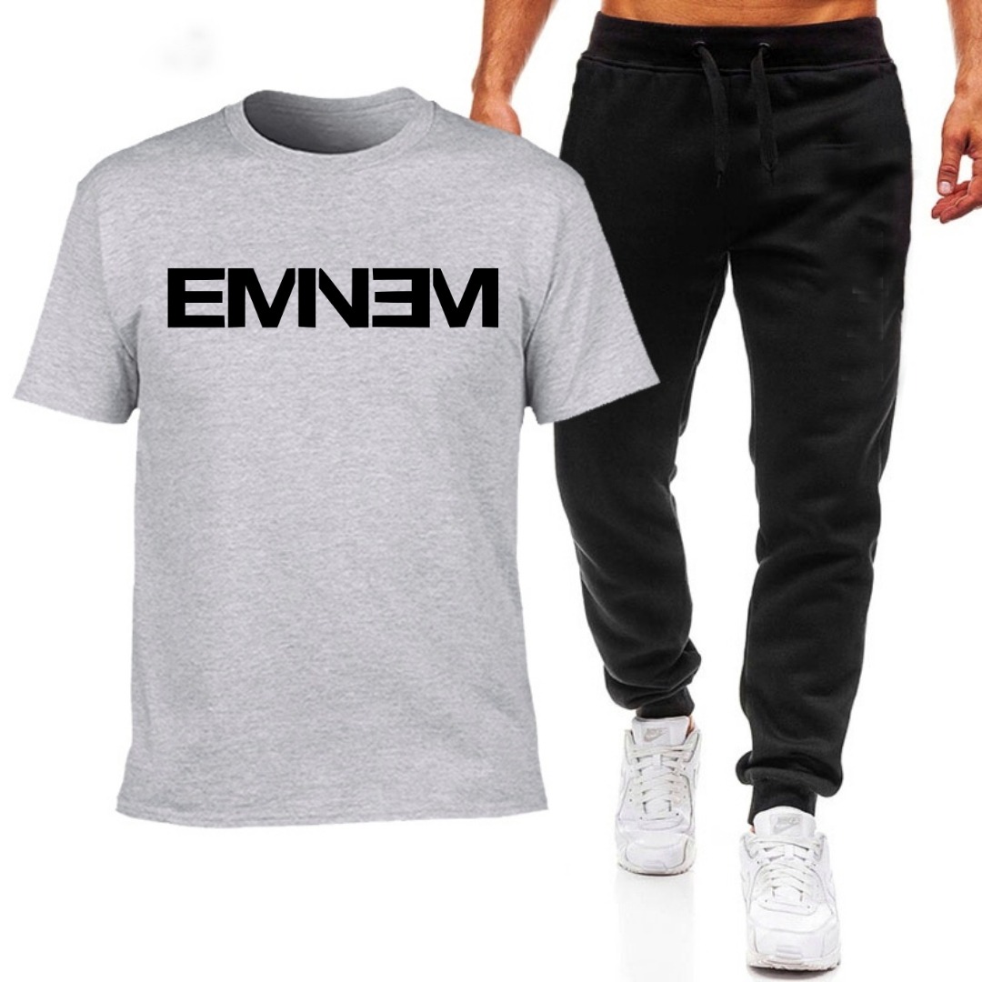 Premium Micro Men’s Tracksuit Emnem Print – Comfortable Sportswear | Gym & Workout Suit view 5