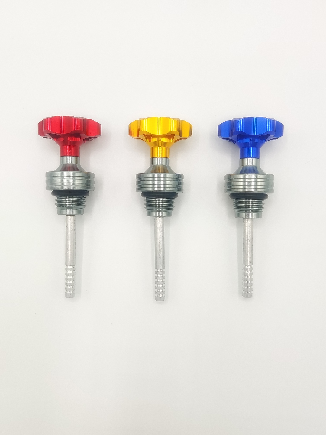 Flower Style Bike Oil Gauge for Honda CD 70 & CG 125 | Fancy Motorcycle Oil Dipstick Decoration view 2