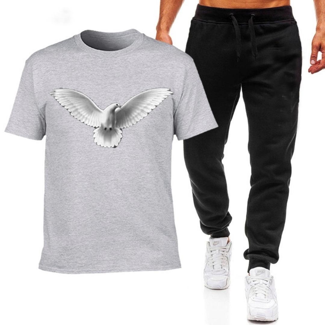 Premium Micro Men’s Tracksuit Pigeon Print – Comfortable Sportswear | Gym & Workout Suit