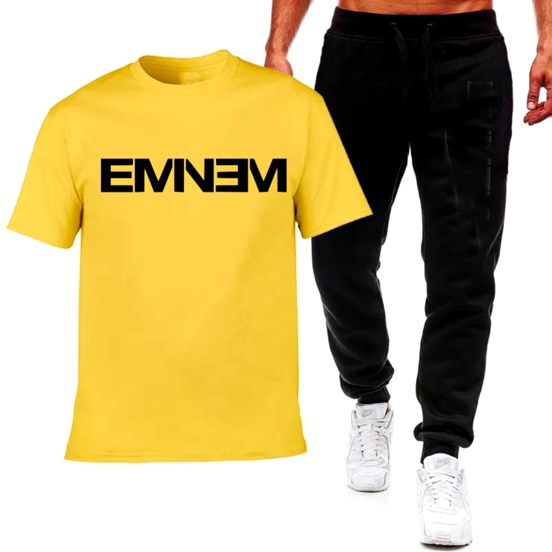 Premium Micro Men’s Tracksuit Emnem Print – Comfortable Sportswear | Gym & Workout Suit view 3