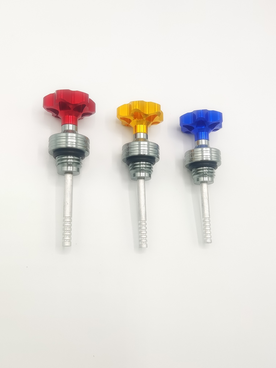 Flower Style Bike Oil Gauge for Honda CD 70 & CG 125 | Fancy Motorcycle Oil Dipstick Decoration view 3