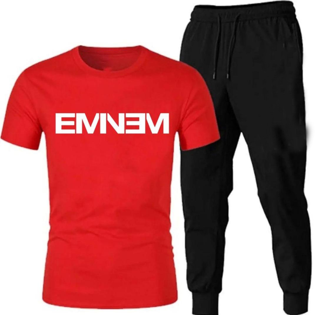 Premium Micro Men’s Tracksuit Emnem Print – Comfortable Sportswear | Gym & Workout Suit view 2