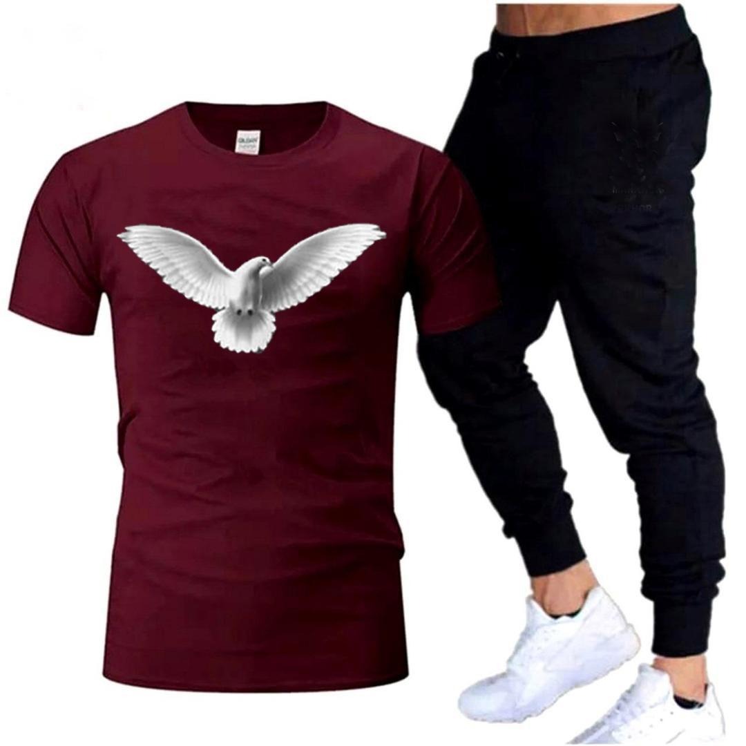 Premium Micro Men’s Tracksuit Pigeon Print – Comfortable Sportswear | Gym & Workout Suit view 3