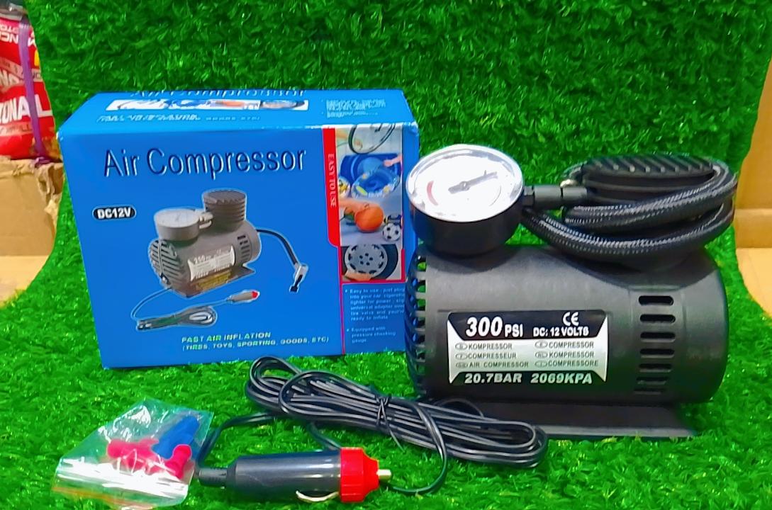 300 PSI DC 12V Air Compressor – Portable Car Tyre Inflator with Pressure Gauge view 3