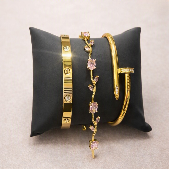 Pack of 3 Bracelets – Nail Cartier, Cartier & Tulip Bracelet Set view 2
