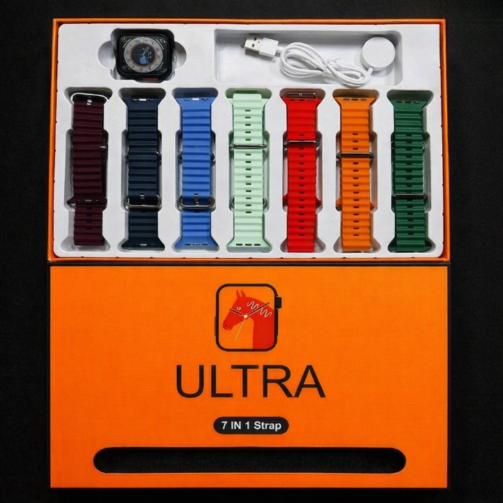 7-in-1 Ultra 3 Smart Watch with 7 Colorful Straps view 5