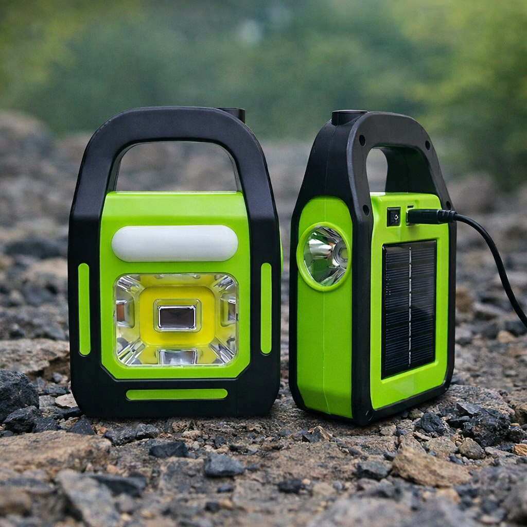 Solar Rechargeable 3-in-1 Emergency Light - Hurry Bolt Portable LED Work Light, Torch & Power Bank view 4