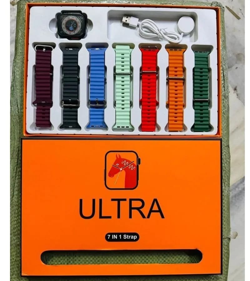 7-in-1 Ultra 3 Smart Watch with 7 Colorful Straps view 4