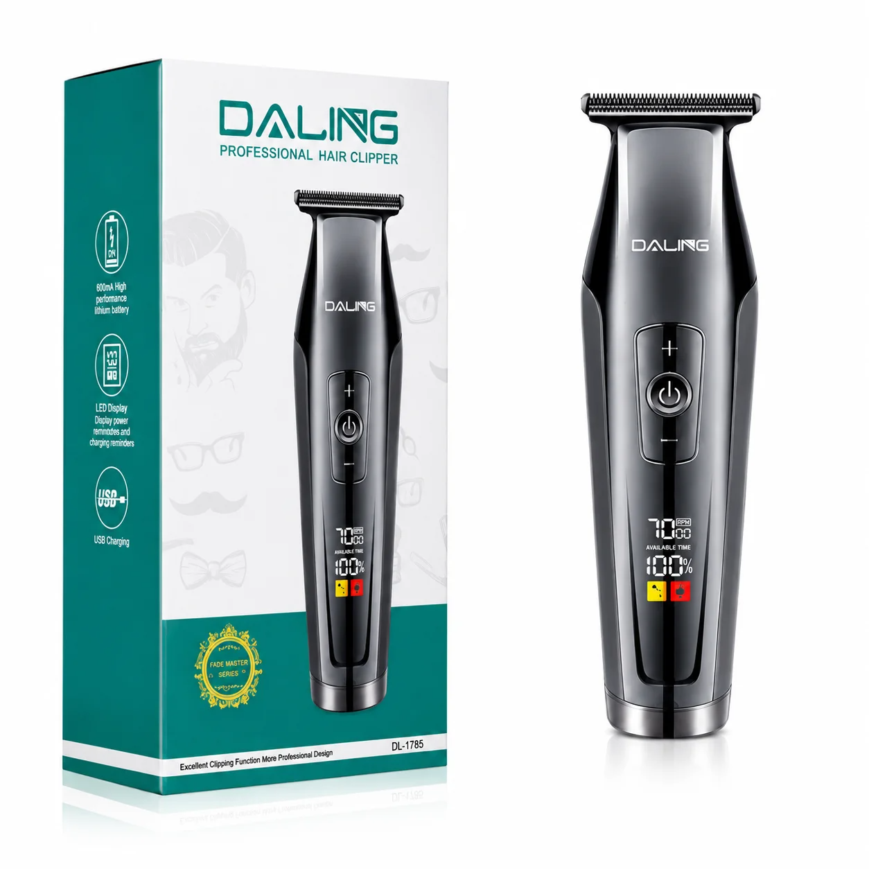 Daling Professional Hair Clipper Model DL 1777 Durable Reliable Sharp Blades Adjustable Settings Practical Choice For Men Grooming And Barber Use view 4