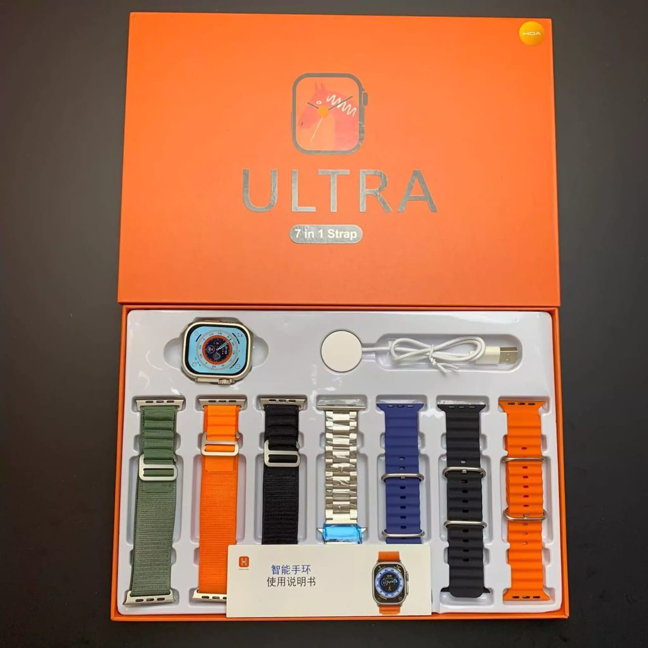 7-in-1 Ultra 3 Smart Watch with 7 Colorful Straps view 3