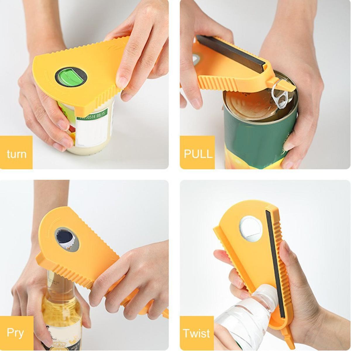 4-in-1 Multi-function Kitchen Jar & Bottle Opener view 4