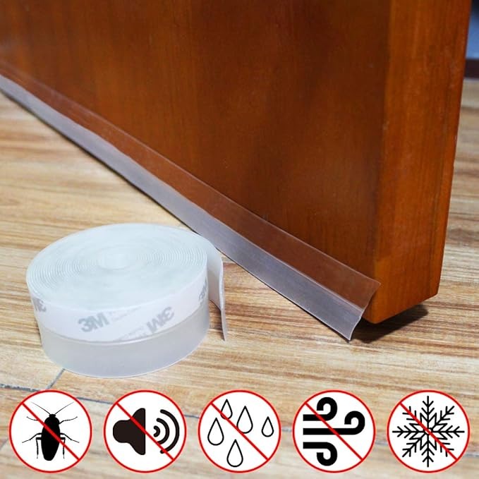 1 Meter Self-Adhesive Door Sealing Tape | Weatherproof Door & Window Seal Strip | Wind & Dust Protection view 2