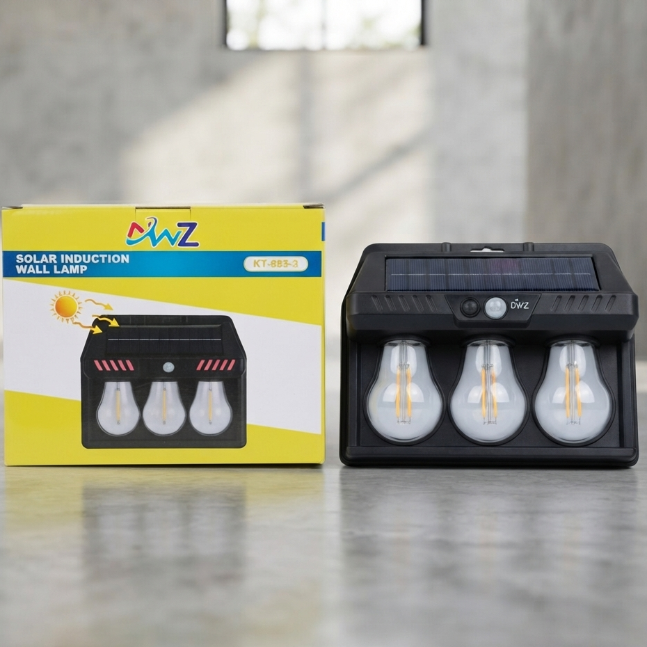 Solar Induction Wall Lamp Model KT-885-3 - Lighting Product Designed For Illumination And Daily Lighting Routine
