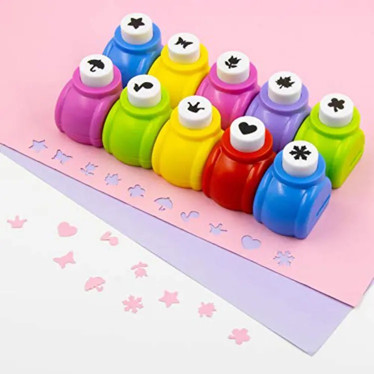 Mini Paper Punch 1 Pc – Assorted Shape DIY Craft Punch for Paper Cutting - Random Color view 4