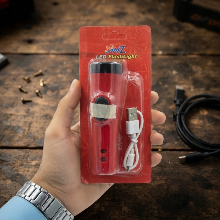 SD-8670 Mini Solar Rechargeable LED Flashlight - Lighting Product Designed For Illumination And Daily Lighting Routine thumbnail 2
