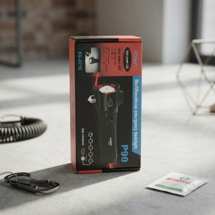 High Quality ABD 2210 Emergency Flashlight And Charging Bank Waterproof LED Powerful 1KM Range Torch Durable Reliable Practical Choice For Outdoor Use view 3