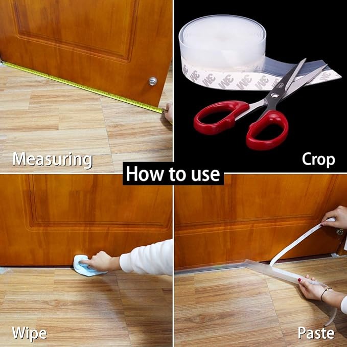 1 Meter Self-Adhesive Door Sealing Tape | Weatherproof Door & Window Seal Strip | Wind & Dust Protection view 5