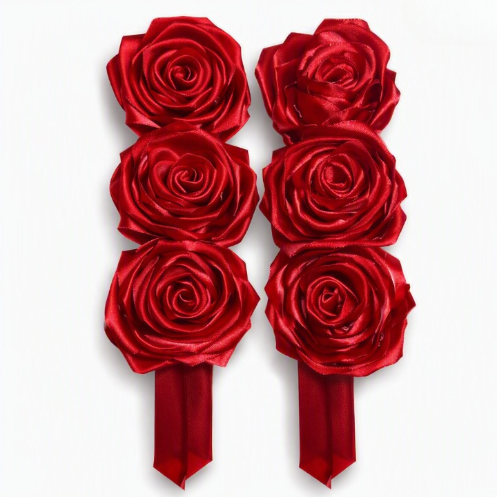 Pair Ribbon Gajray – Colorful Satin Ribbon Flower Gajra for Hair & Traditional Wear thumbnail 2